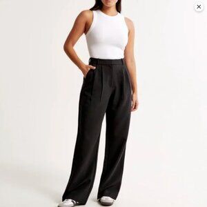 Abercrombie & Fitch High Rise Wide Leg Sloane Tailored Pant 30 10 Long